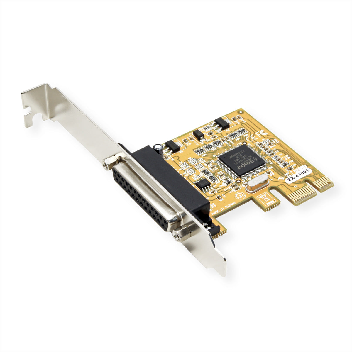 EXSYS EX-44001 PCIe Parallelkarte – PCIe x1, 1× 25-pol D-Sub, EPP/ECP/SPP, Low-Profile – für Windows & Linux