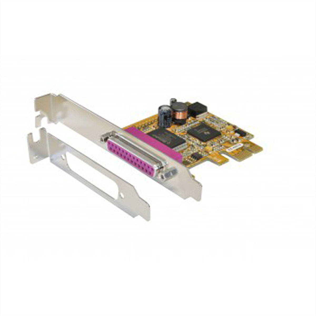 EXSYS EX-44001 PCIe Parallelkarte – PCIe x1, 1× 25-pol D-Sub, EPP/ECP/SPP, Low-Profile – für Windows & Linux