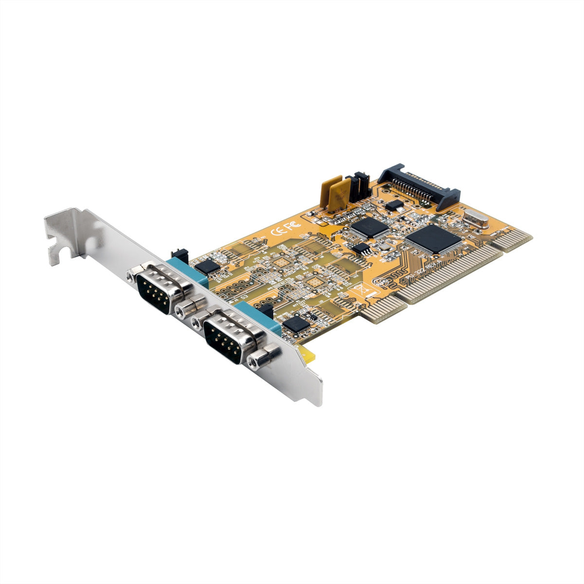 EXSYS EX-42032 Serielle PCI-Karte – 2× RS-232/422/485, FTDI, PCI, Full-Profile – für Windows/Linux/macOS