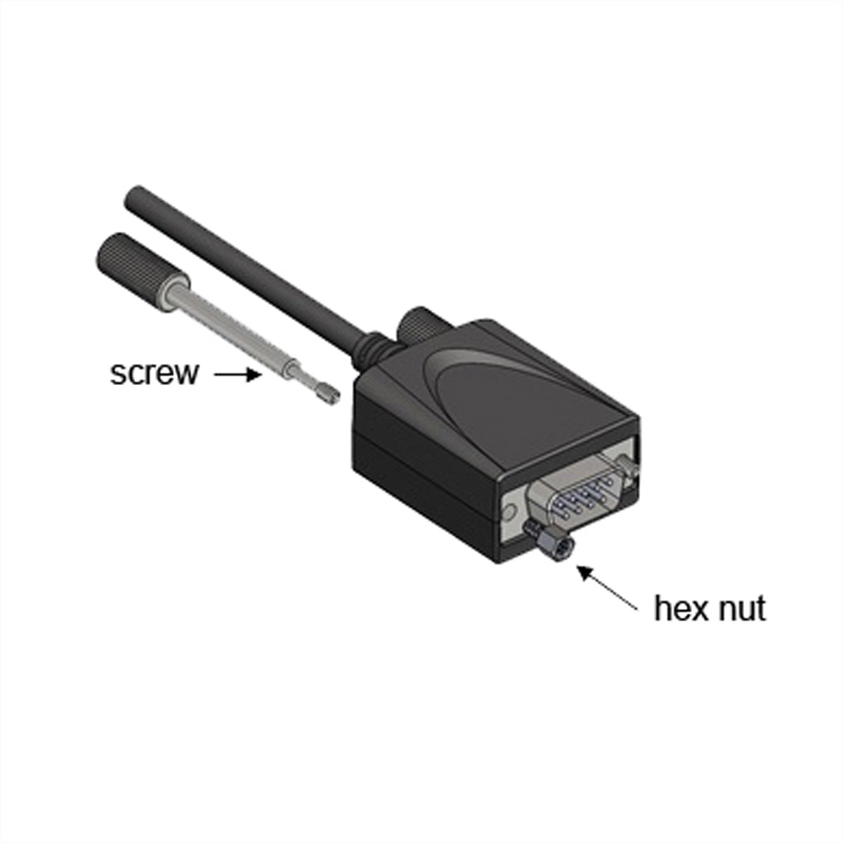 EXSYS EX-1346 USB-Seriell-Konverter USB-A zu RS-422/485 – FTDI-Chip, 1,8 m, USB 2.0, Schwarz