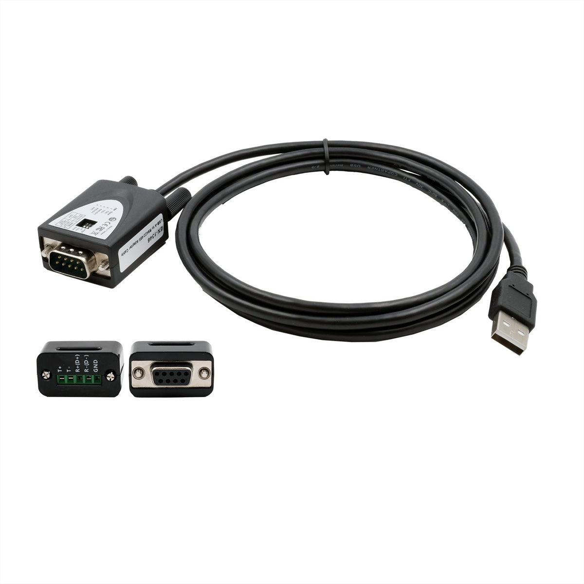 EXSYS EX-1346IS Adapter USB-A zu RS-422/485 – 15 kV ESD, 4,0 kV optische Isolation, FTDI-Chip, 1,8 m