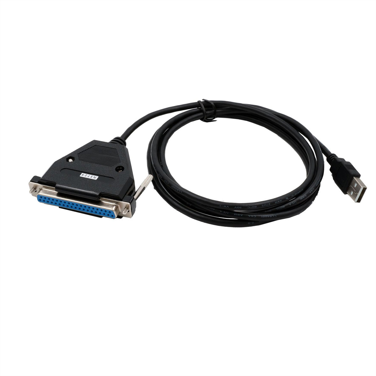 EXSYS EX-1324-37P USB Seriell Konverter USB-A zu 4× RS-232 (DE-9) – USB 2.0, 1,8 m, FTDI, schwarz