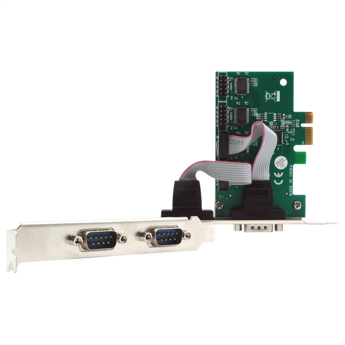 EXSYS EX-46014 – PCIe Seriell RS-232 Karte – 4×9-Pin D-SUB