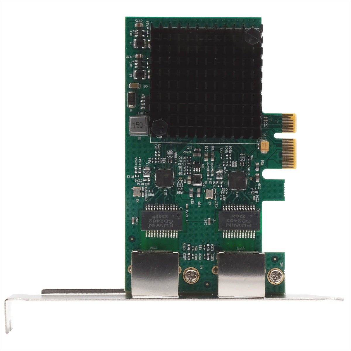 EXSYS EX-60112 PCIe Netzwerkkarte – 2,5 Gbit/s, 2× RJ-45, PCIe x1, Realtek RTL8125B, Low Profile