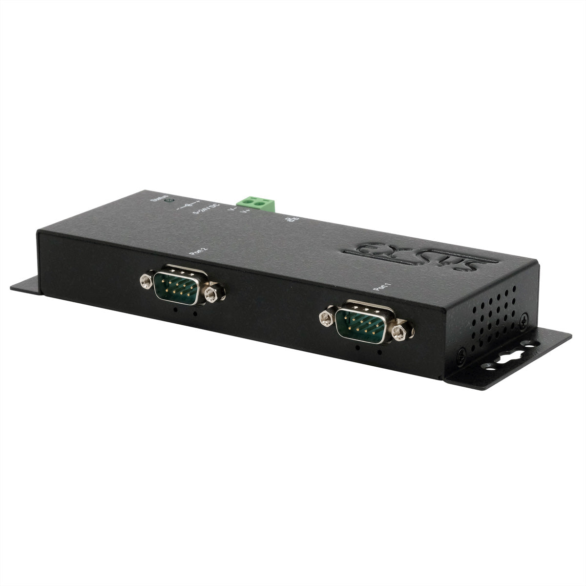 EXSYS EX-6122-2PoE Seriell zu Ethernet – 2× RS-232 (9-polig), PoE/PoE+ – für serielle Geräte