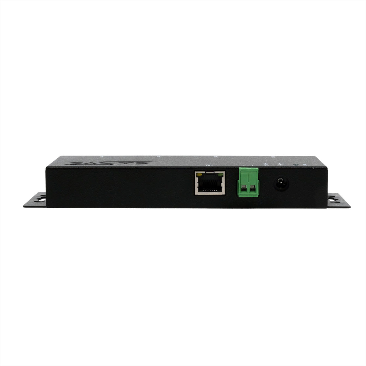 EXSYS EX-6114-2 Seriell zu Ethernet Geräteserver – 4× RS-232, RJ-45, Metallgehäuse, 12 V/3 A Netzteil – Schwarz