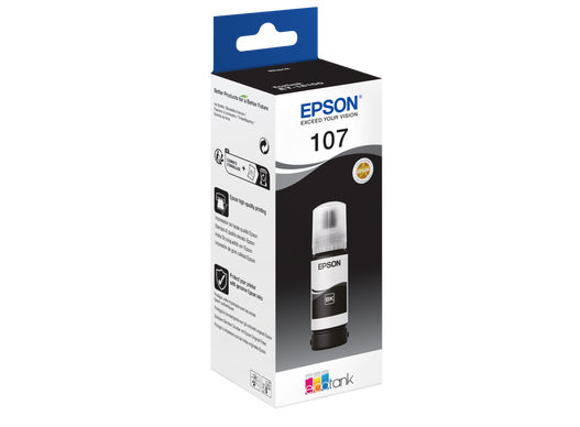 Epson 107 Schwarz Tintenpatrone (Original) – 3'600 Seiten – für EcoTank ET-18100 – T09B140