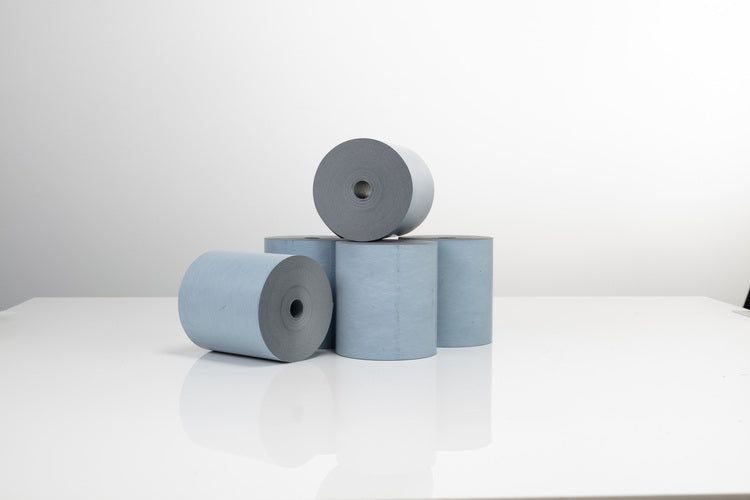 Thermorolle, Blau – 80 mm × 80 m, Kern 12 mm – 50 Rollen