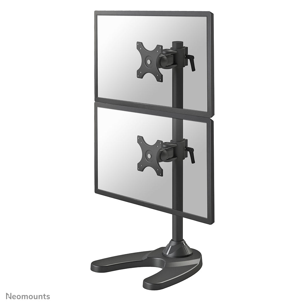 Neomounts Monitorarm, Dual, Tischdurchführung, bis 27", VESA 75 × 75/100 × 100 mm, 6 kg, drehbar, schwarz