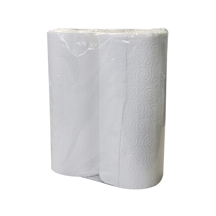 Haushaltspapier – 3-lagig, hochweiss, Zellstoff – Rolle 102 Blatt – Sack 14 × 2 Rollen
