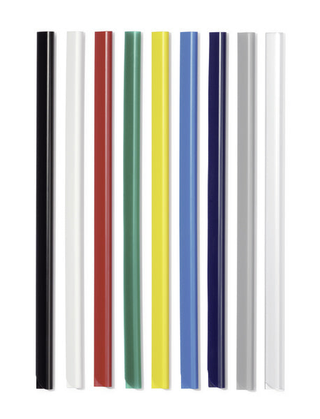 Durable Klemmschiene für A4, Kunststoff, transparent – bis 60 Blatt – 100 Stk