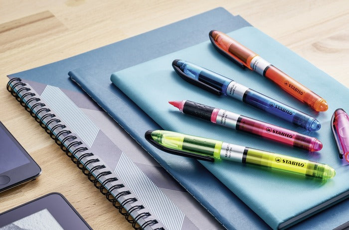 STABILO Navigator Textmarker – 10er Set, Farben: Gelb, Keilspitze 2–5 mm