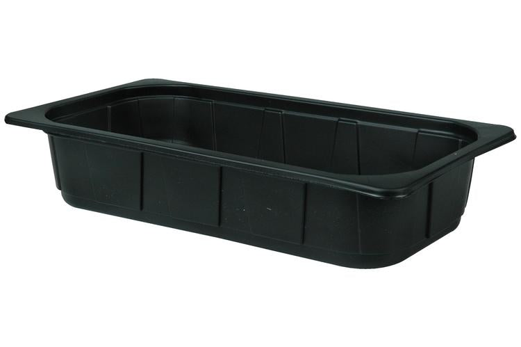 Siegelschale, Polypropylen (PP), rechteckig – 2500 ml – 325 × 176 × 65 mm, schwarz – 144 Stk.