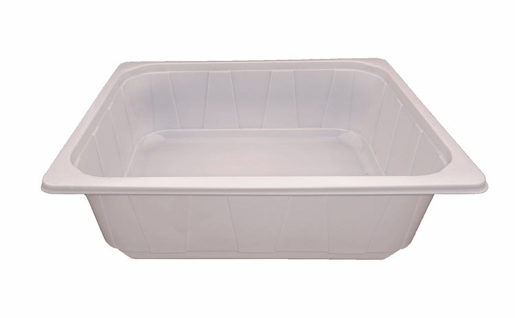 Siegelschale, PP, rechteckig – 6300 ml, 325 × 265 × 100 mm – Weiss/Schwarz – 92 Stk.