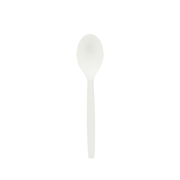 PLA-Kaffeelöffel, 12,5 cm, weiss – 50 Stk.