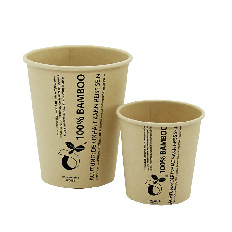 Hot Cup Eco Trinkbecher, Bambus für Heiss- und Kaltgetränke – 2 dl – 50 Stk.