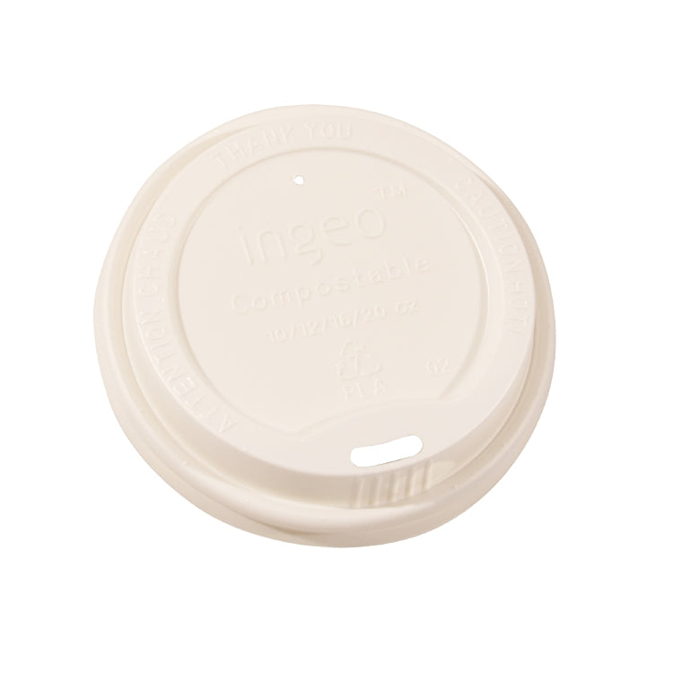 Deckel für Bambus-Becher 3 dl, PLA, weiss – Ø 9 cm – 50 Stk.