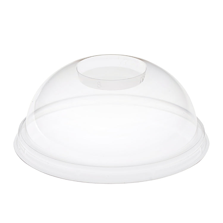 Deckel, Domdeckel ohne Loch, PLA – Ø 9,5 cm, transparent – 100 Stk.