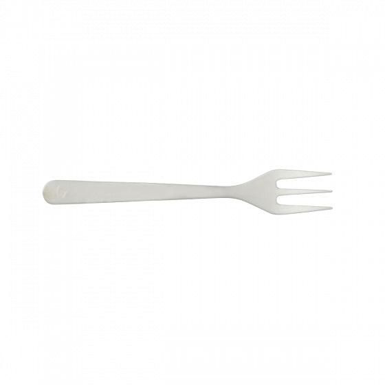 PLA-Snackgabel, 10 cm, weiss – 100 Stk.