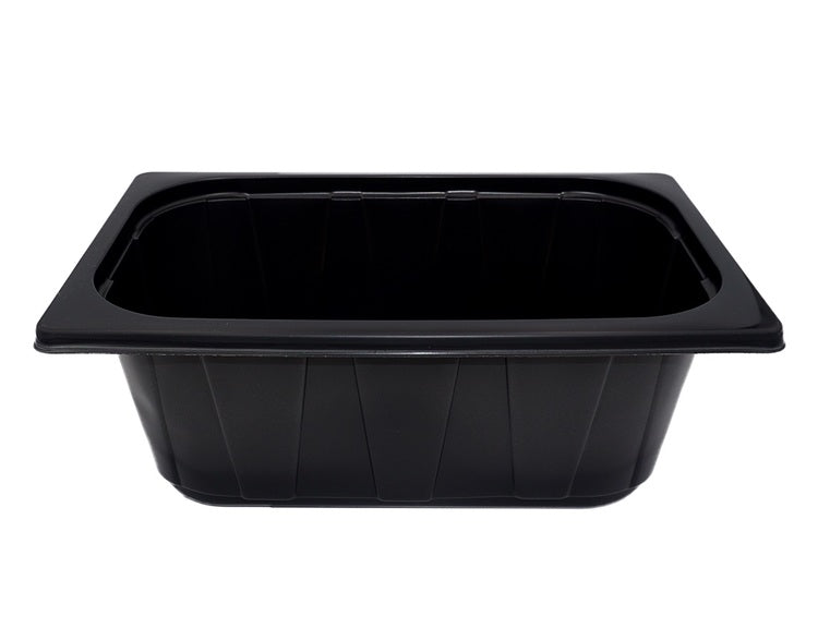Take-away-Box, PP – 2600 ml, 265 × 161 × 100 mm, schwarz – 192 Stk.