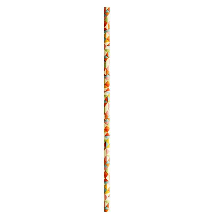 Papierstrohhalme, Ø 6 mm 21 cm, gemustert – 150 Stk.