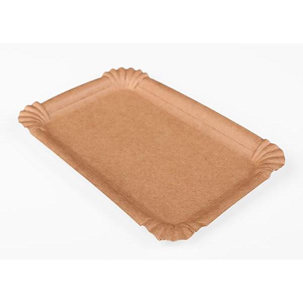 Teller, Papier/Karton, rechteckig – 13 × 20 cm – Kraft – 250 Stk.