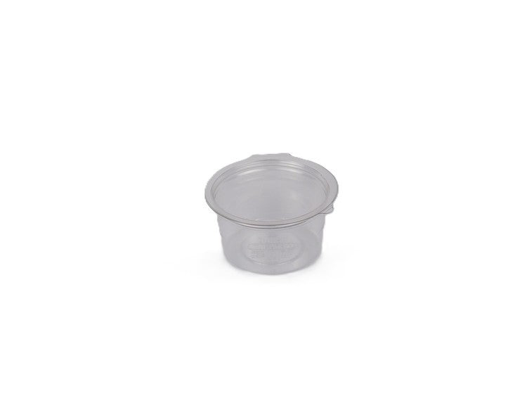 Saucenbecher rPET, mit Deckel – 0,8 dl, transparent – 50 Stk.