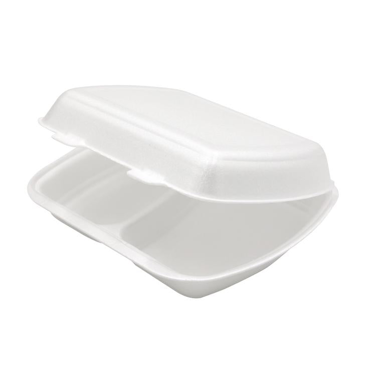 2-teilige Menübox, PS – 240 × 210 × 70 mm, beige – 240 Stk.