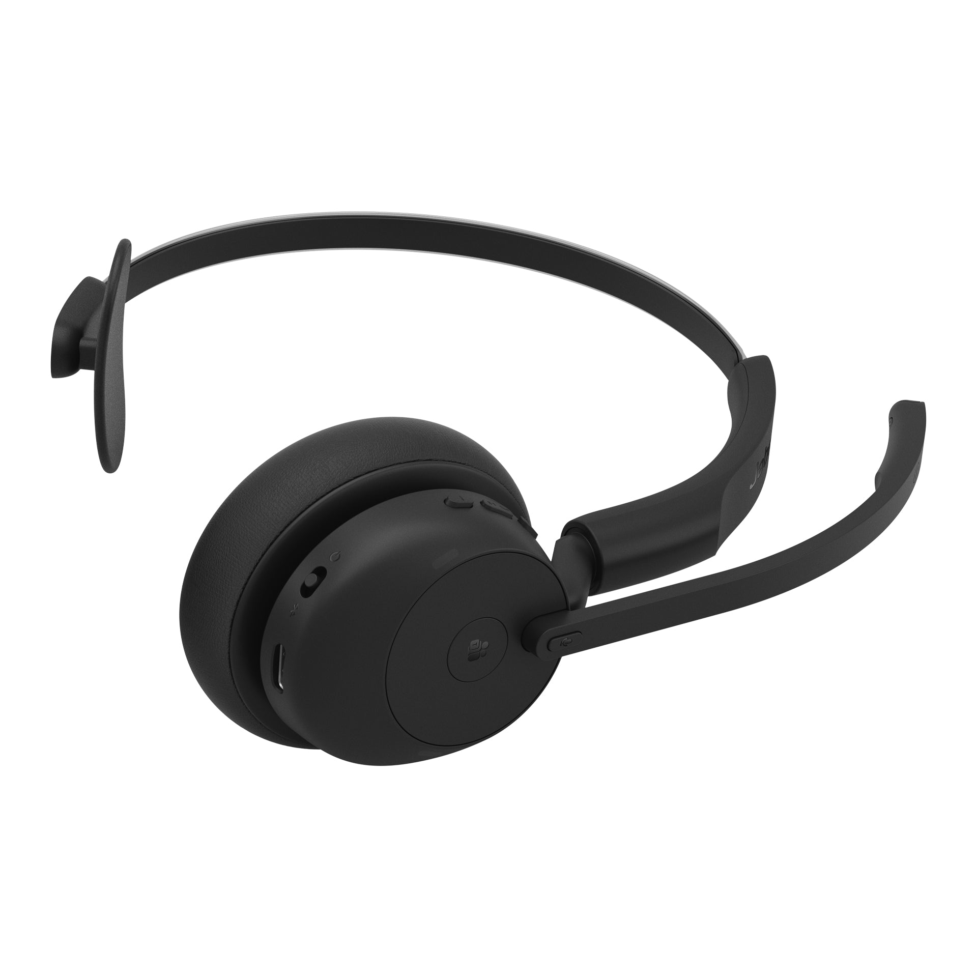 Jabra Evolve3 45 MS Office-Headset – On-Ear, Mono, BT, MS Teams zertifiziert, mit USB-A-Dongle, Schwarz