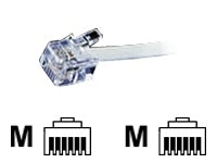 VALUE Telefonkabel, 4-adrig, RJ-12 (6P4C) zu RJ-12 (6P4C), 15 m, weiss