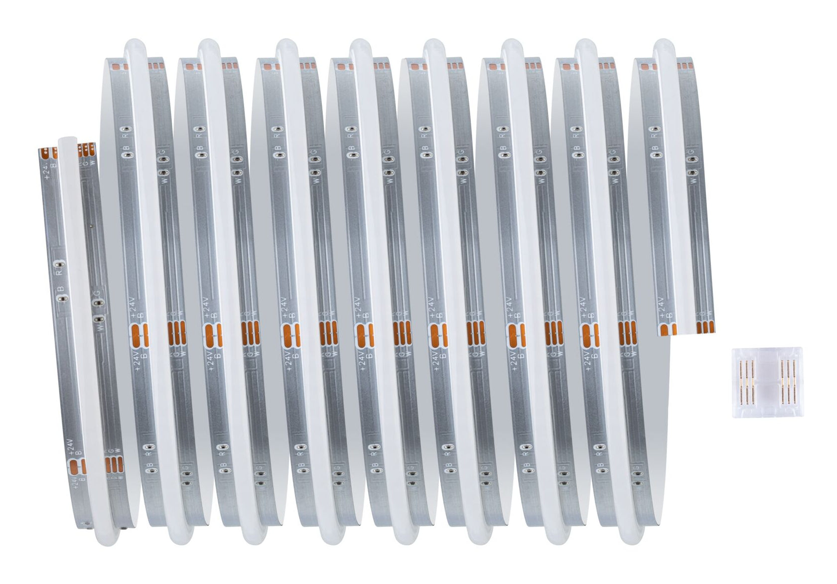 Paulmann LED-Strip MaxLED1000 – 2,5 m, 2595 lm, 24 W, RGBW, dimmbar, silber