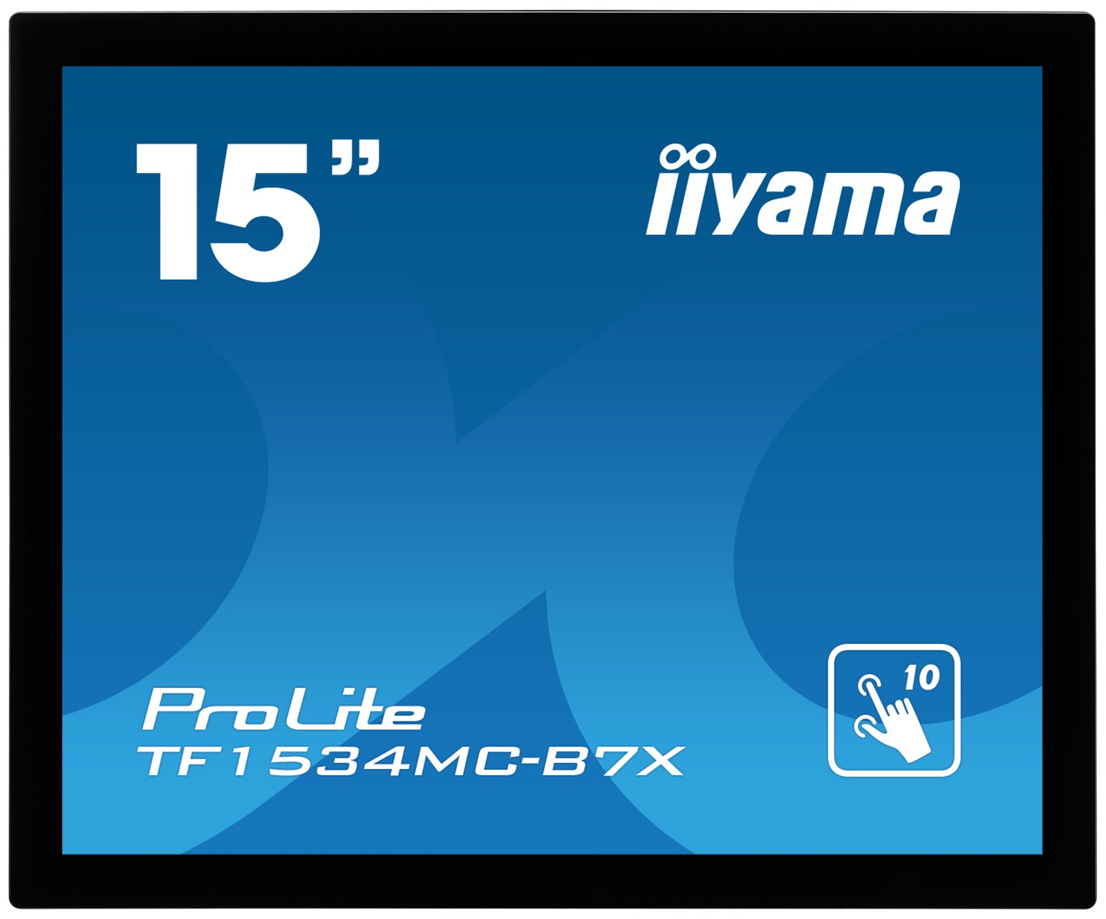 iiyama TF1534MC-B7X – Monitor, 15", 1024 × 768 (XGA), TN, Touch, 60 Hz, 370 cd/m², VESA 100 × 100, Schwarz