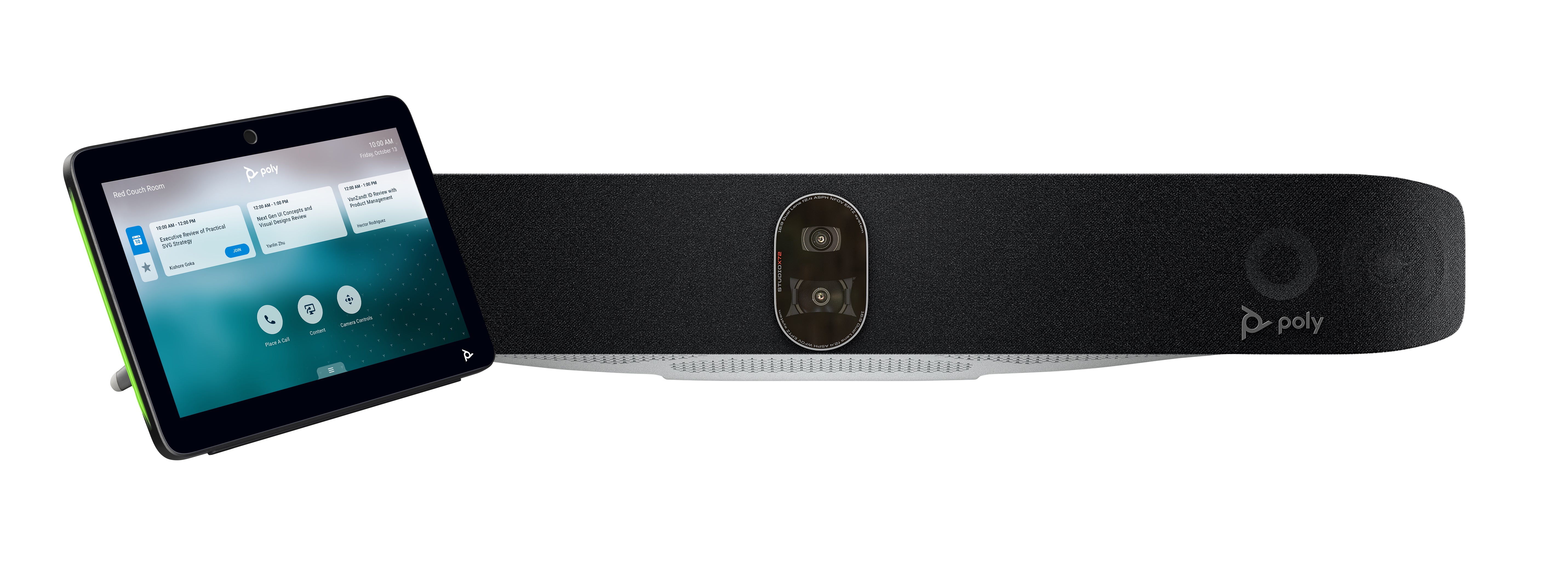 Poly Studio X72 – Videokonferenzsystem – 4K, 120° FOV, WLAN/LAN, Bluetooth, Schwarz