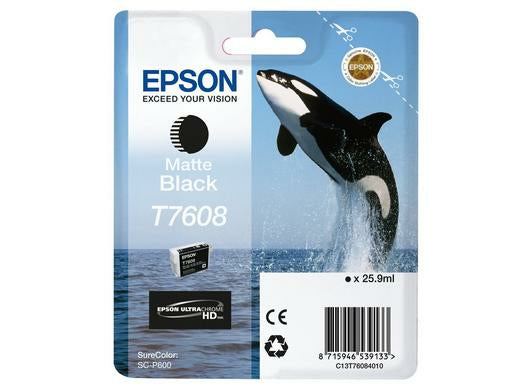 Epson C13T76084N10 Mattschwarz Tintenpatrone (Original) – 25,9 ml – für Epson SureColor SC-P600