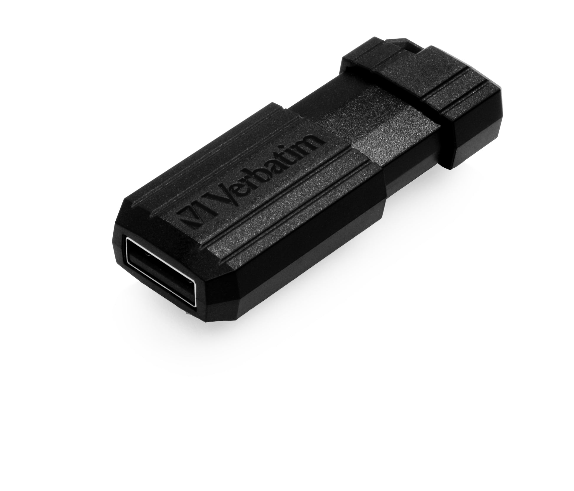 Verbatim PinStripe – 128 GB USB-Stick, USB Typ-A 2.0, 10 MB/s, Schwarz, Kappe