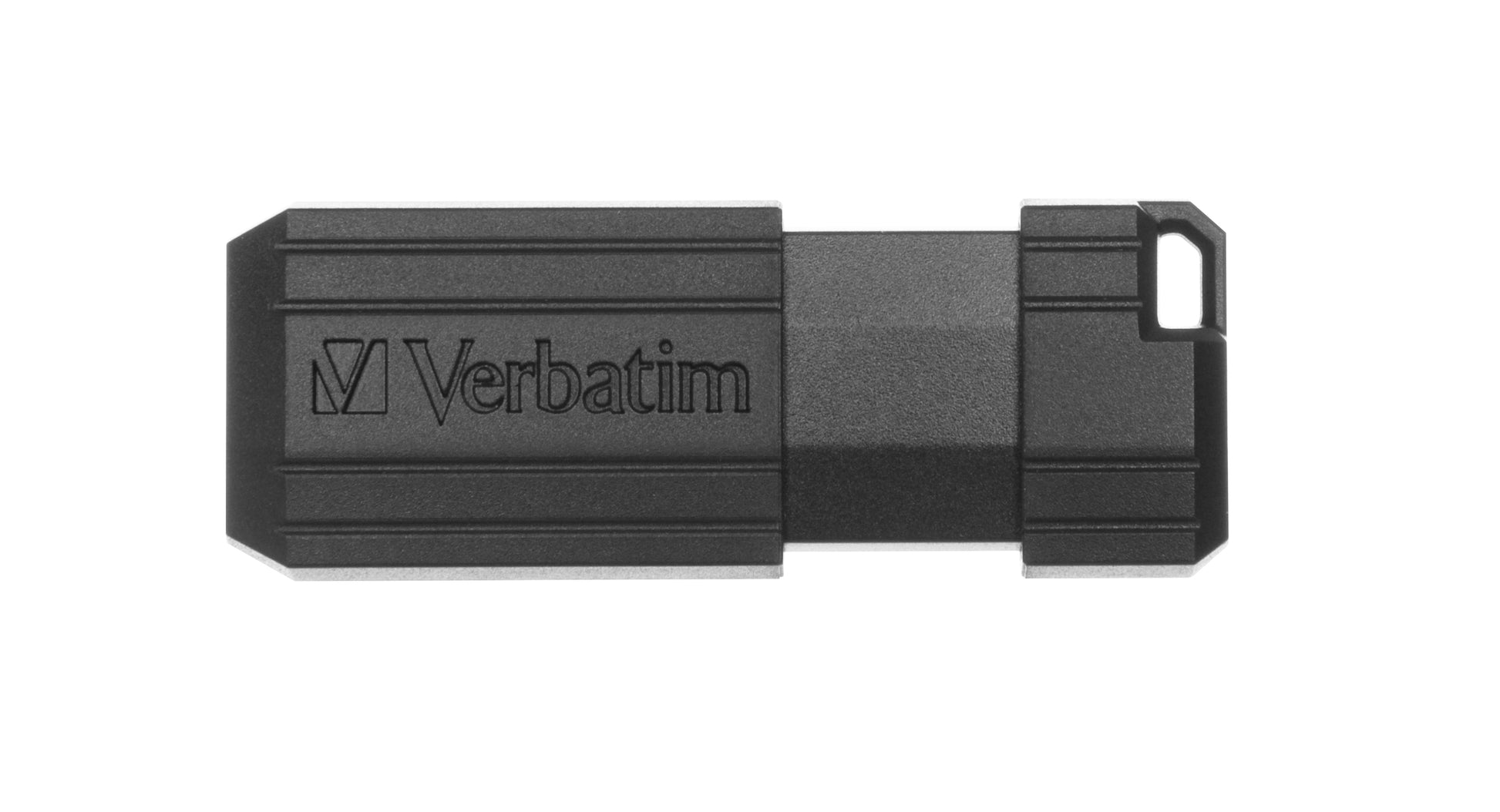Verbatim PinStripe – 128 GB USB-Stick, USB Typ-A 2.0, 10 MB/s, Schwarz, Kappe