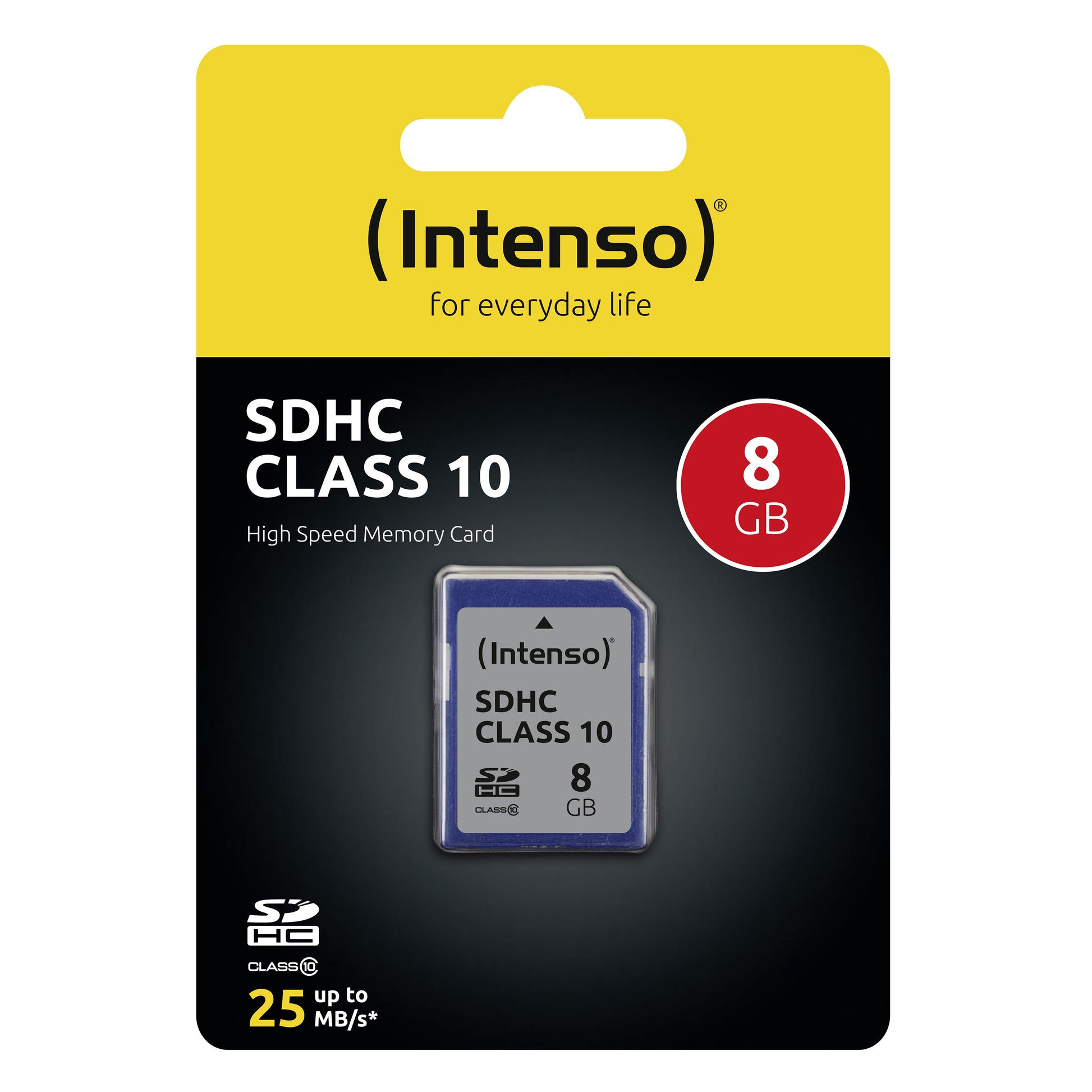 Intenso SDHC 8 GB – Class 10, 25 MB/s Lesen
