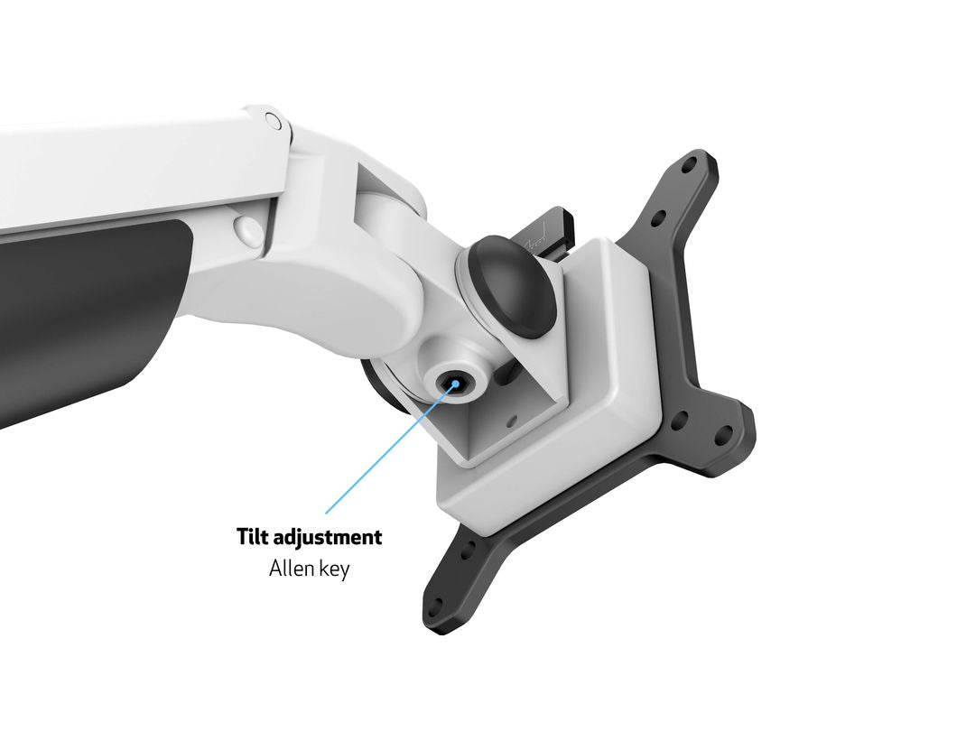 Multibrackets 7150 – Monitorarm, Tischklemme, bis 32", VESA 75 × 75/100 × 100 mm, 10 kg, weiss