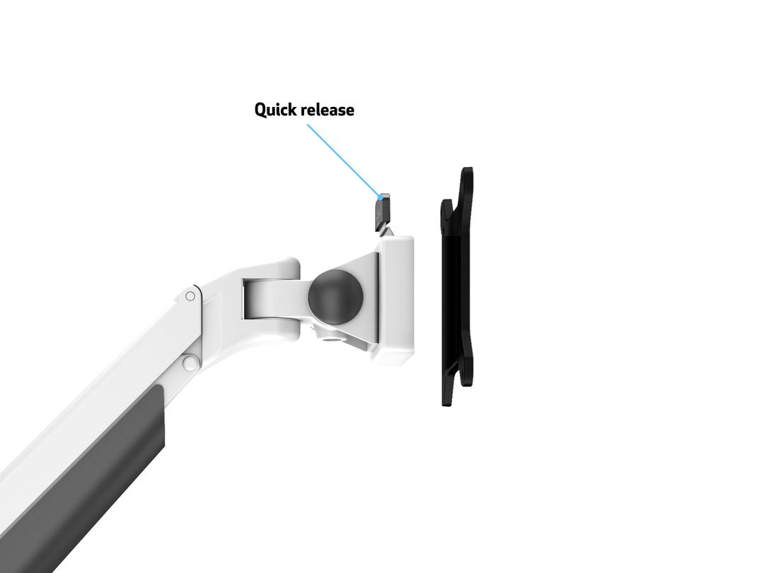 Multibrackets 7150 – Monitorarm, Tischklemme, bis 32", VESA 75 × 75/100 × 100 mm, 10 kg, weiss