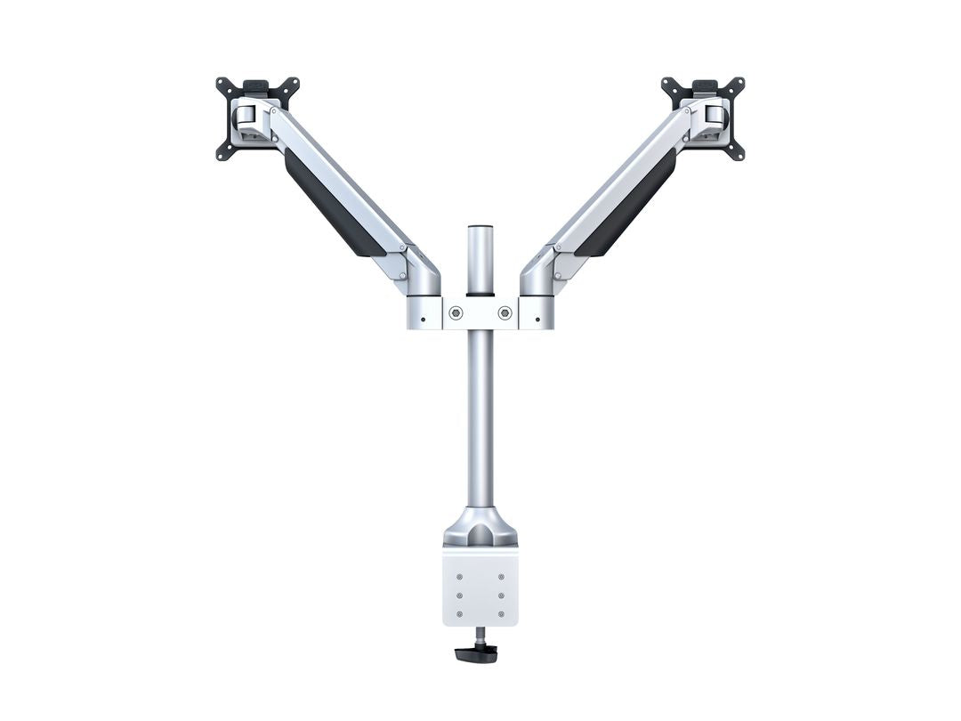 Multibrackets Gasliftarm HD 2593 – Monitorarm, Dual, Tischklemme, bis 32", VESA 100 × 100 mm, 21 kg, schwarz