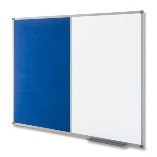 Nobo Pinnwand – Filz, magnetisch, Alurahmen – 90 × 120 cm, blau, Elipse