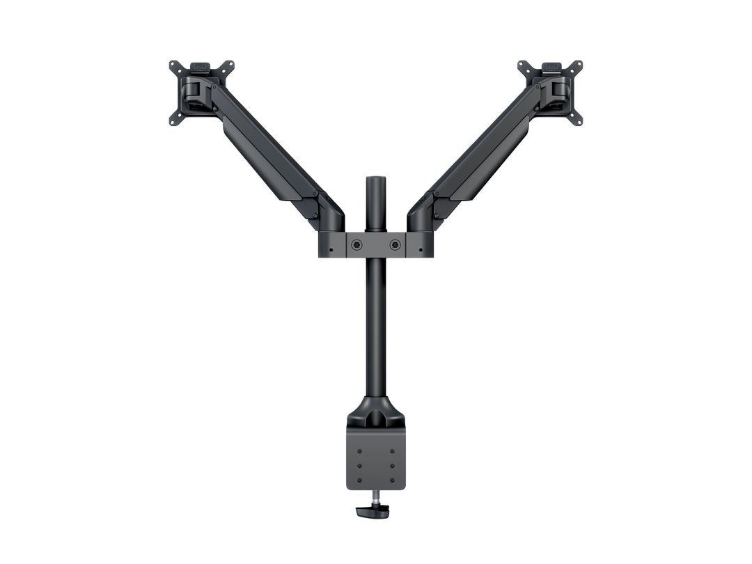 Multibrackets Gasliftarm HD 2593 – Monitorarm, Dual, Tischklemme, bis 32", VESA 100 × 100 mm, 21 kg, schwarz