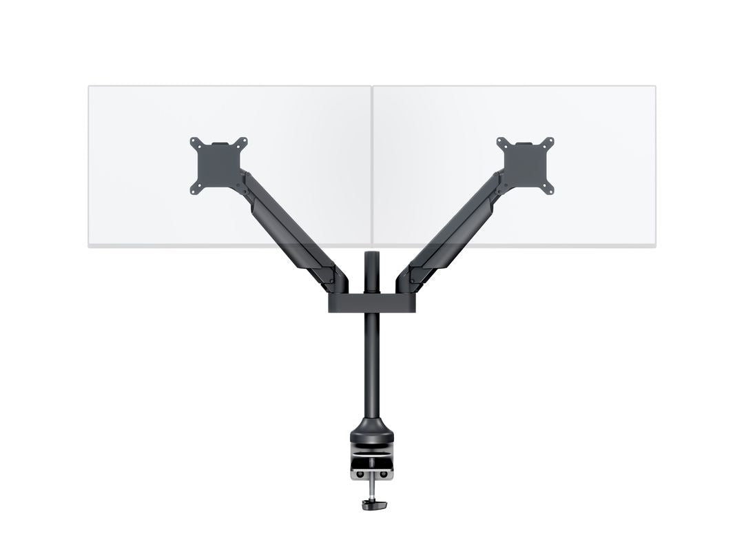Multibrackets Gasliftarm HD 2593 – Monitorarm, Dual, Tischklemme, bis 32", VESA 100 × 100 mm, 21 kg, schwarz