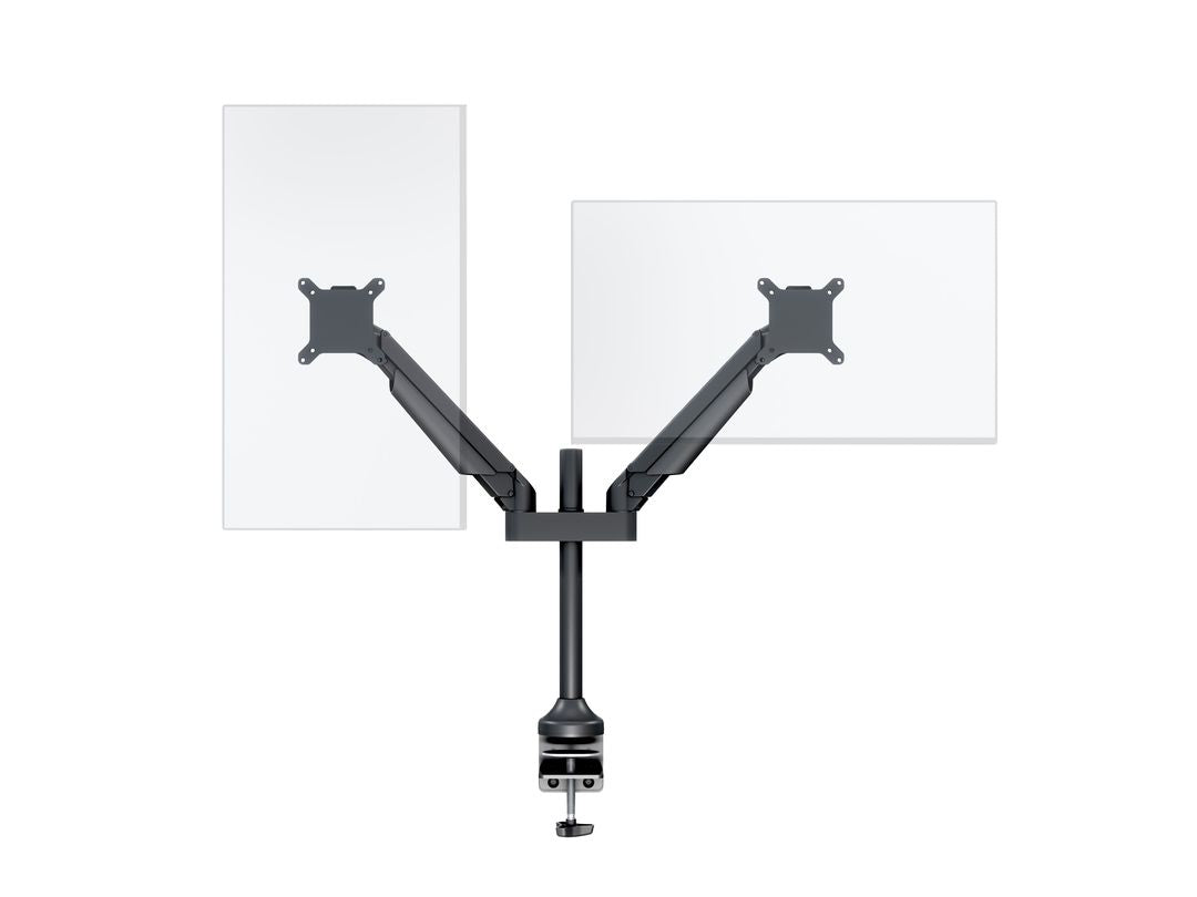 Multibrackets MB 7204 – Tischhalterung, Dual, Standfuss, bis 32", VESA 75 × 75 mm, 10 kg, neigbar, schwarz
