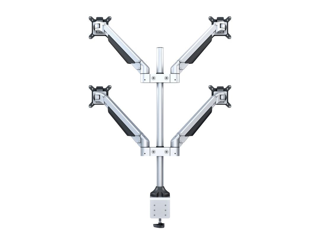 Multibrackets 7228 – Tischhalterung, Quad, Standfuss, bis 32", VESA 75 × 75 mm, 10 kg, neigbar, silber