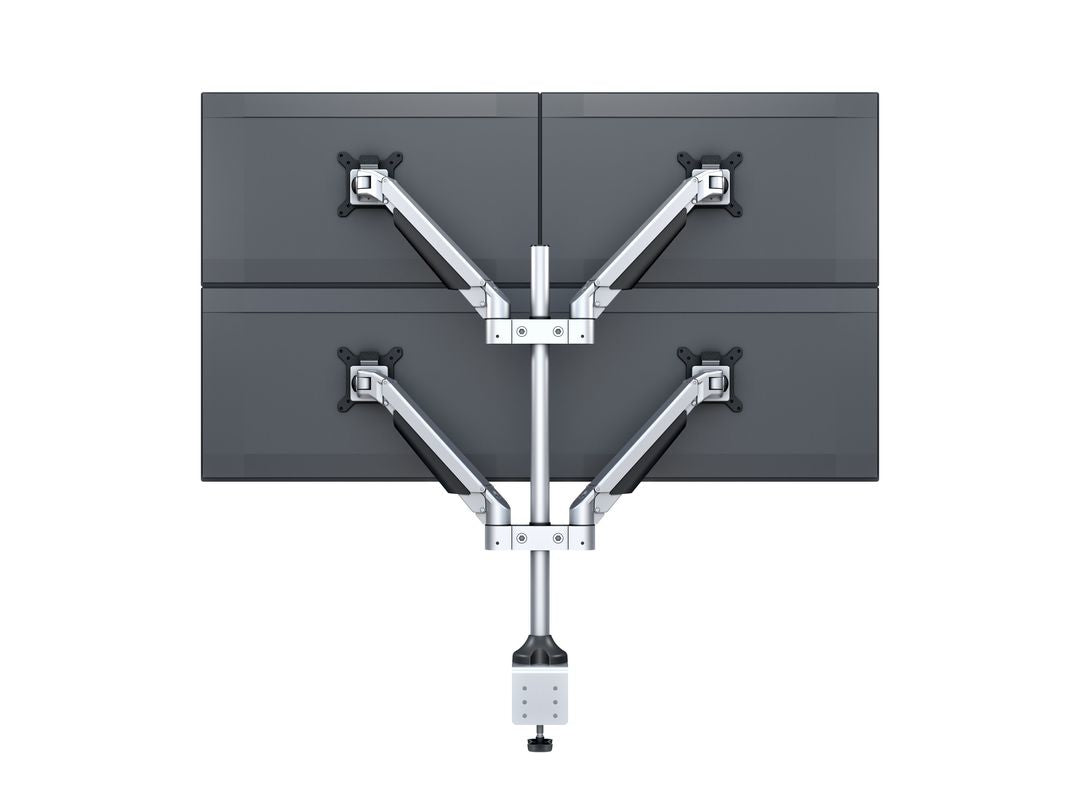 Multibrackets 7228 – Tischhalterung, Quad, Standfuss, bis 32", VESA 75 × 75 mm, 10 kg, neigbar, silber