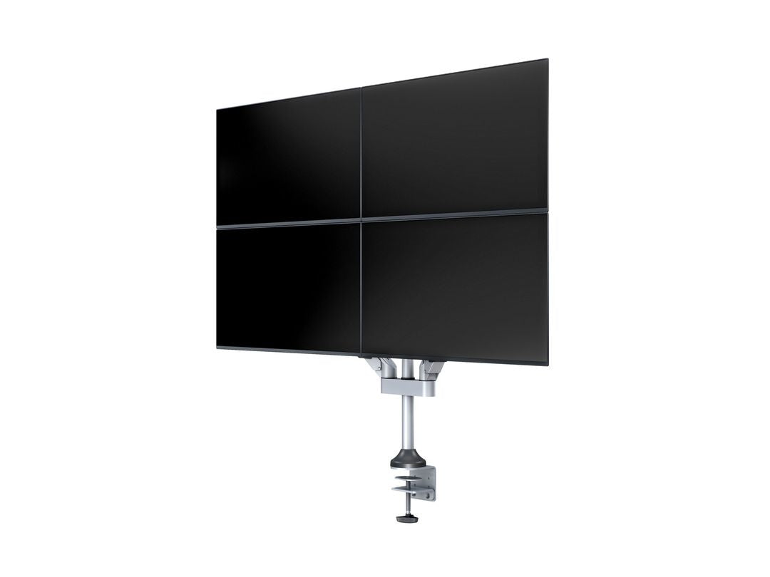 Multibrackets 7228 – Tischhalterung, Quad, Standfuss, bis 32", VESA 75 × 75 mm, 10 kg, neigbar, silber