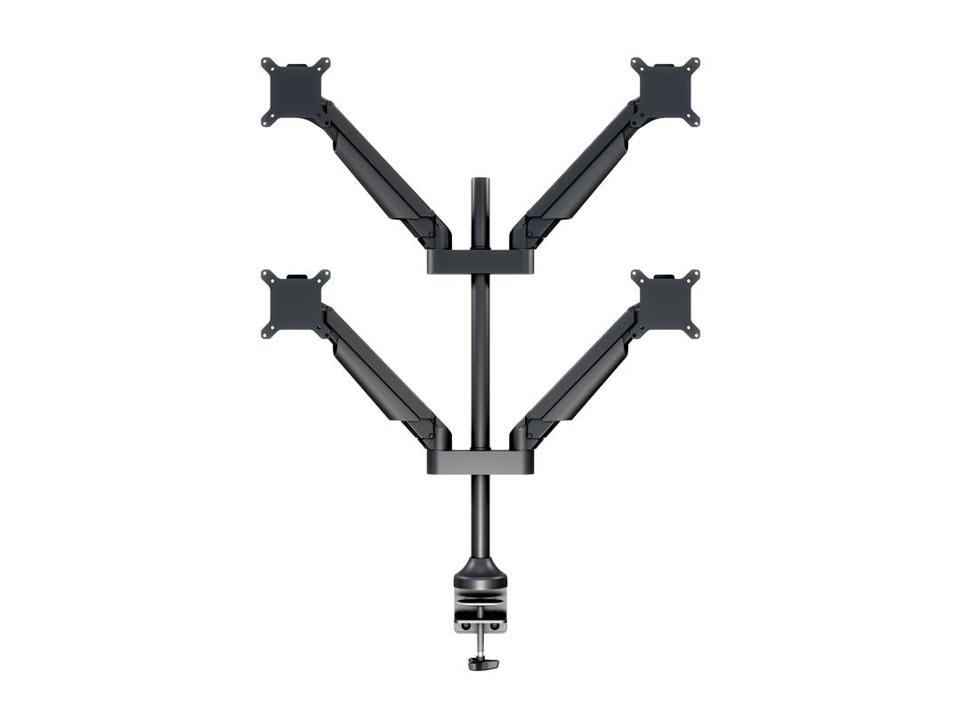 Multibrackets Tischständer 7235 – Tischhalterung, Quad, bis 32", VESA 100 × 100 mm, 10 kg, drehbar, schwarz