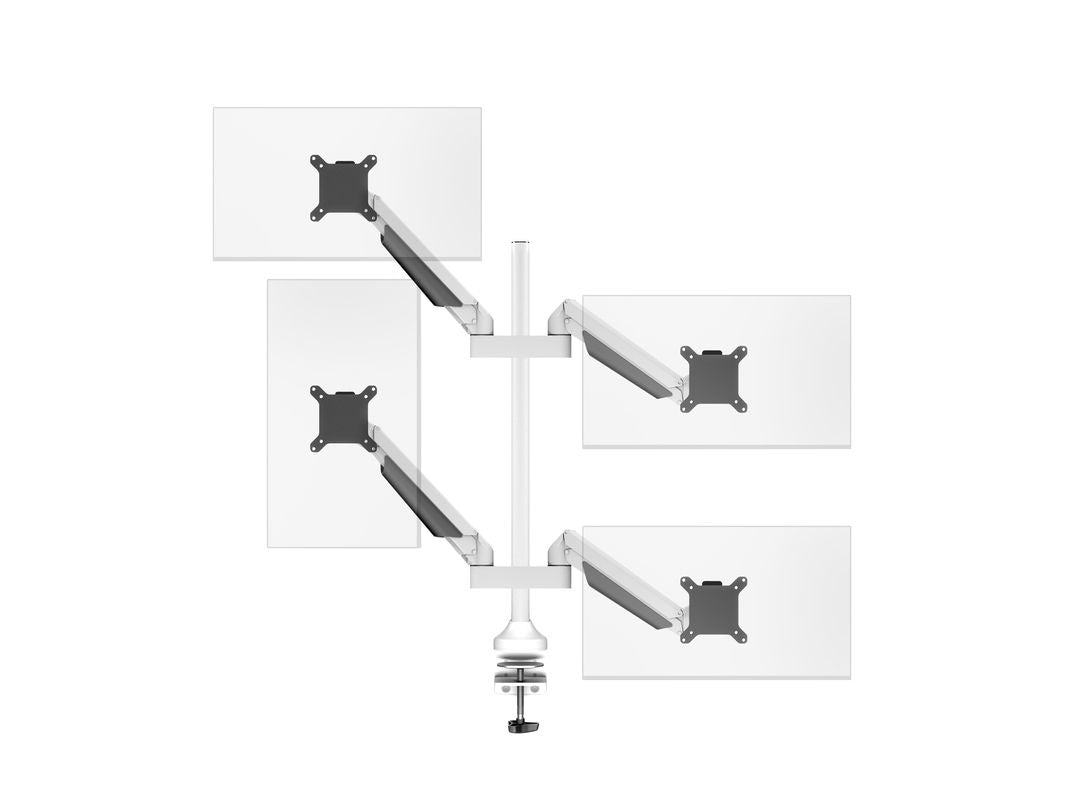 Multibrackets Tischständer 7235 – Tischhalterung, Quad, bis 32", VESA 100 × 100 mm, 10 kg, drehbar, schwarz
