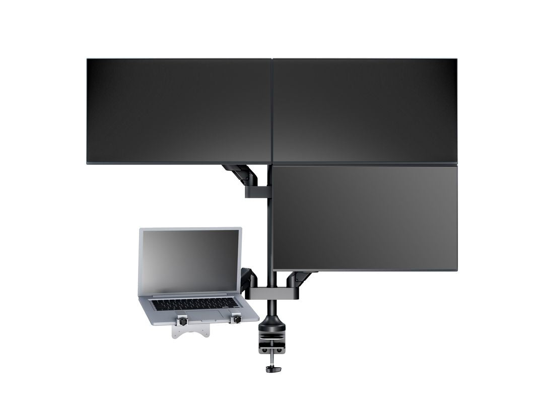 Multibrackets Tischständer 7235 – Tischhalterung, Quad, bis 32", VESA 100 × 100 mm, 10 kg, drehbar, schwarz